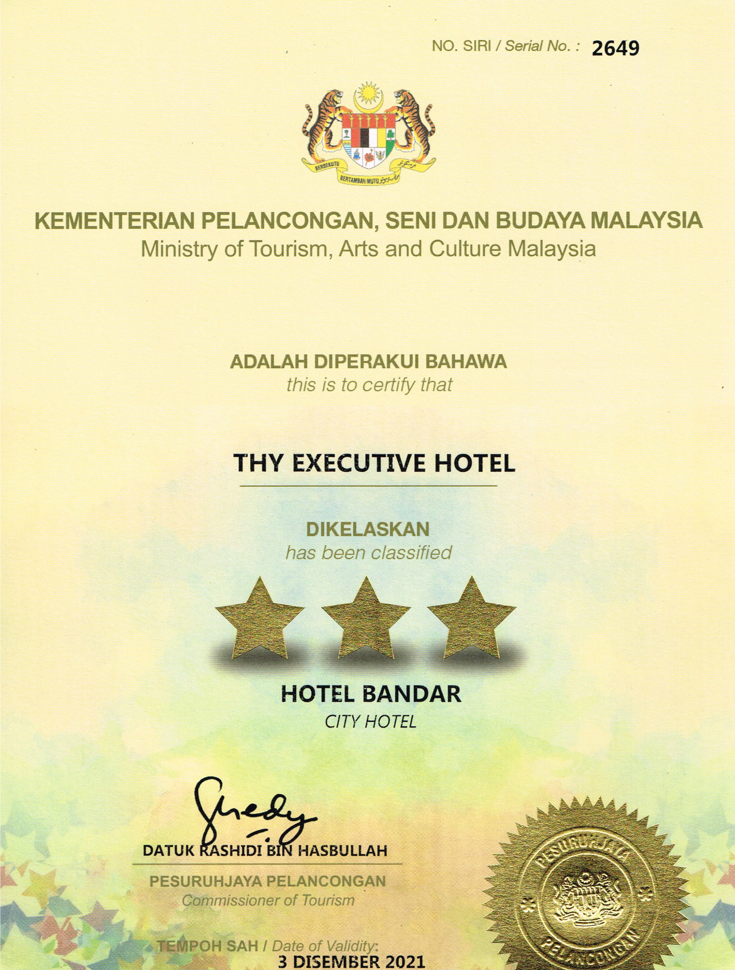 Thy Executive Hotel - A 3-star Hotel Accommodation in Plentong Johor Bahru Johor